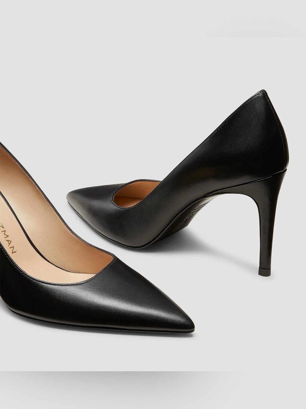 $495 NWT Stuart Weitzman Stuart Power 85MM Leather Pumps Size 7